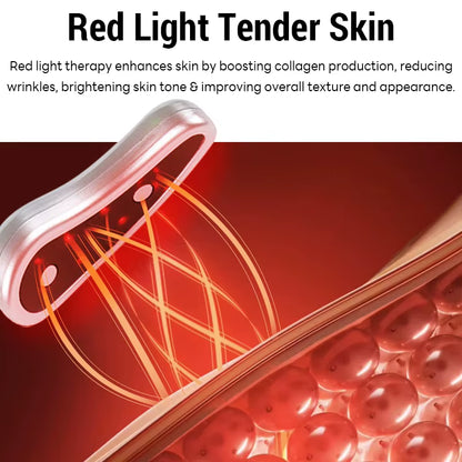 GlowEyes™ Led Red Light Eye Care Therapy EMS Pulse Micro-Current Device Eye Massager to Relieve Fatigue for Treatment under Eye Wrinkle