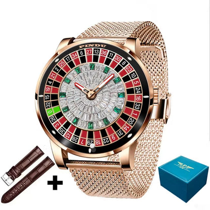 Roulette Series Watch Men'S Poker Fully Automatic Mechanical Watch Luminous Trendy Men'S Watch Large Dial Watch