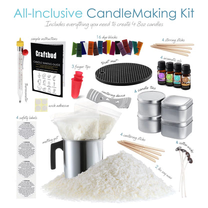 Complete Soy Wax Candle Making Kit for Adults and Kids with 2LB Candle Wax for Candle Making Supplies