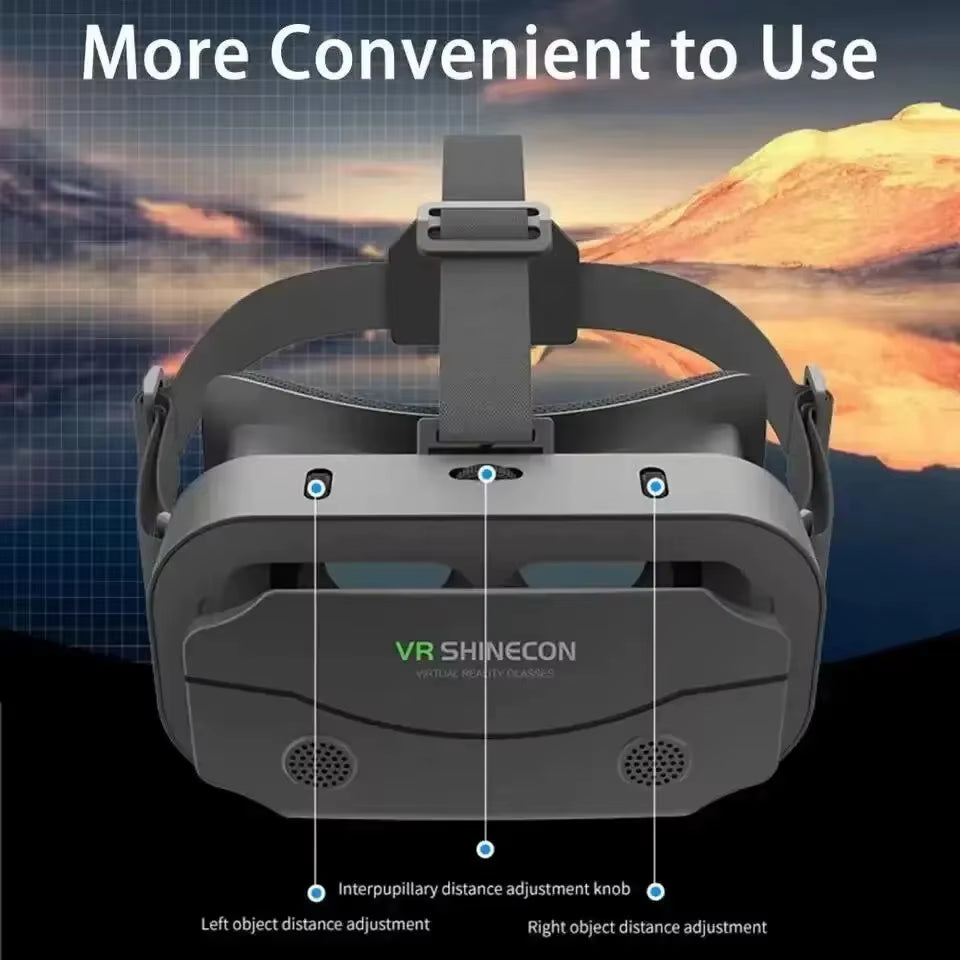 VR Glasses 3D Virtual Reality Headset Devices Helmet Lenses Goggles Smart for Smartphones Phone Cell Mobile Game Viar Viewer Set