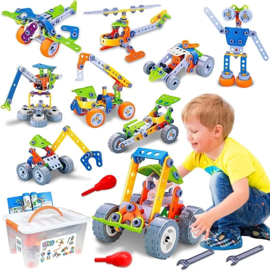10 in 1 STEM Toys for 5 6 7 8+ Year Old Boy Birthday Gifts Building Toys for Kids Ages 4-8 Educational Stem Activities for Boys 4-6 8-10 Construction Creative Games Christmas Idea Gift