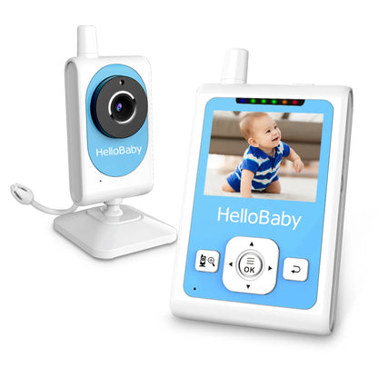Baby Monitor- HB26 Video Baby Monitor with 2.4 Inch Screen, Night Vision, Temperature Sensor, VOX Mode, One-Way Talk