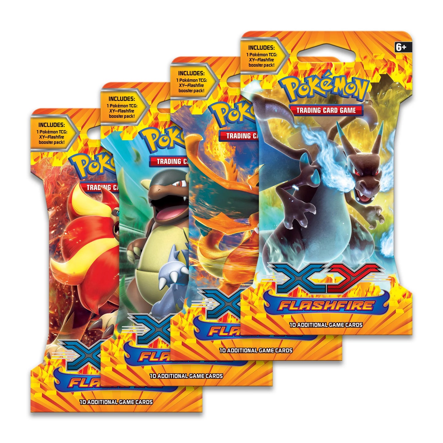 Pokemon Center Pokã©Mon TCG: XyâFlashfire Sleeved Booster Pack (10 Cards)