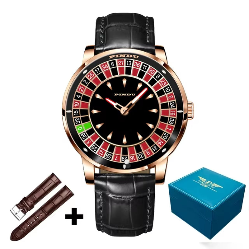 Roulette Series Watch Men'S Poker Fully Automatic Mechanical Watch Luminous Trendy Men'S Watch Large Dial Watch