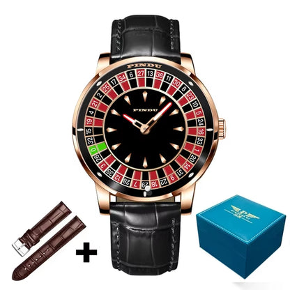 Roulette Series Watch Men'S Poker Fully Automatic Mechanical Watch Luminous Trendy Men'S Watch Large Dial Watch