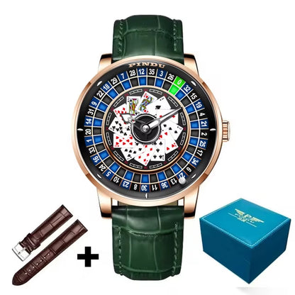 Roulette Series Watch Men'S Poker Fully Automatic Mechanical Watch Luminous Trendy Men'S Watch Large Dial Watch